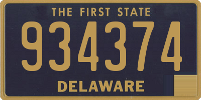 DE license plate 934374