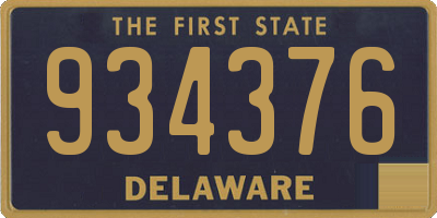 DE license plate 934376