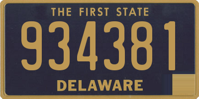 DE license plate 934381