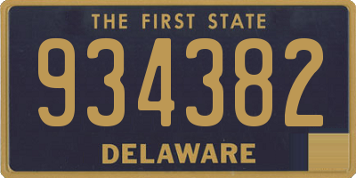 DE license plate 934382