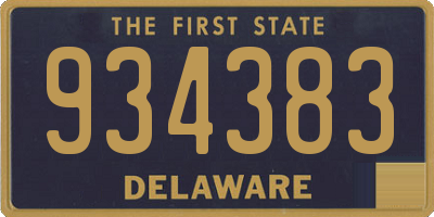 DE license plate 934383