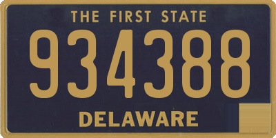 DE license plate 934388