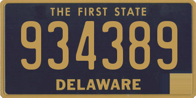 DE license plate 934389