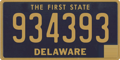 DE license plate 934393