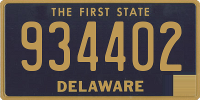 DE license plate 934402