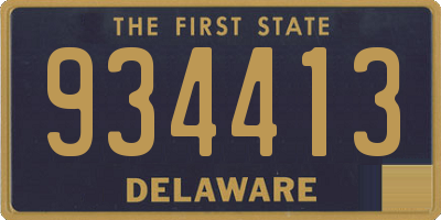 DE license plate 934413