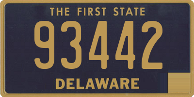 DE license plate 93442