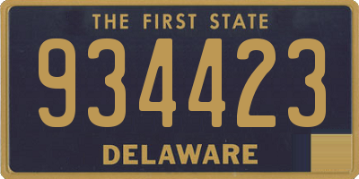 DE license plate 934423