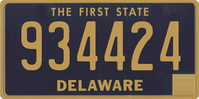 DE license plate 934424