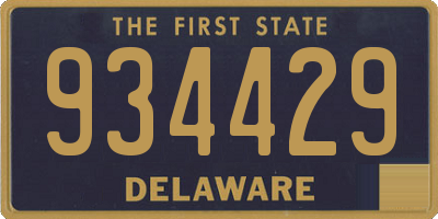 DE license plate 934429