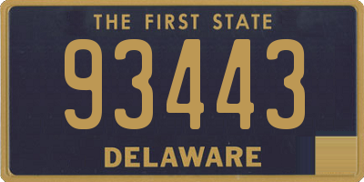 DE license plate 93443