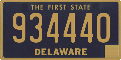DE license plate 934440