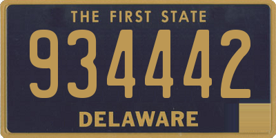 DE license plate 934442