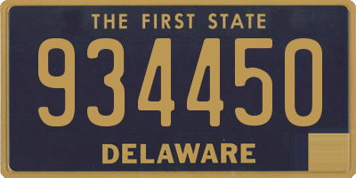 DE license plate 934450
