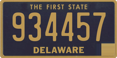 DE license plate 934457