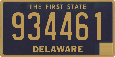 DE license plate 934461