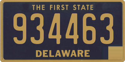 DE license plate 934463