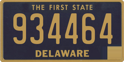 DE license plate 934464