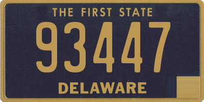 DE license plate 93447