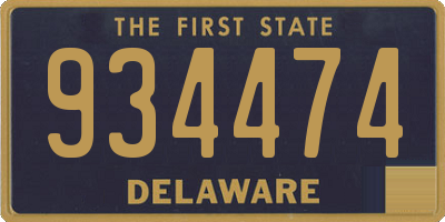 DE license plate 934474