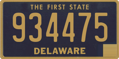 DE license plate 934475
