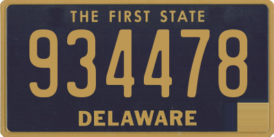 DE license plate 934478