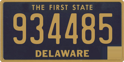 DE license plate 934485