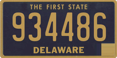 DE license plate 934486