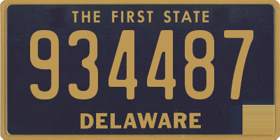 DE license plate 934487
