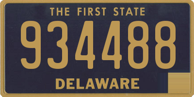 DE license plate 934488