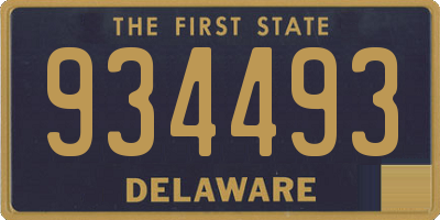 DE license plate 934493