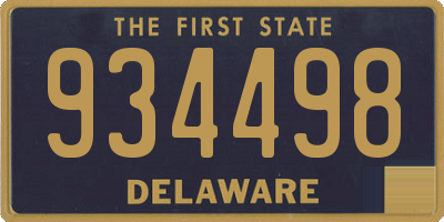 DE license plate 934498