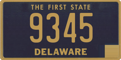 DE license plate 9345