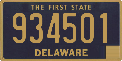 DE license plate 934501