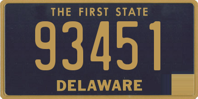 DE license plate 93451