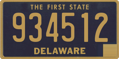 DE license plate 934512