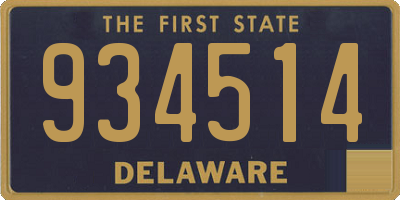 DE license plate 934514