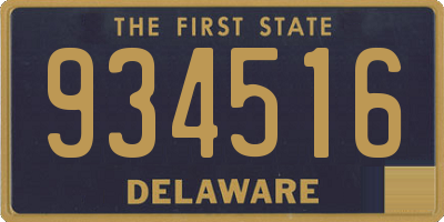 DE license plate 934516
