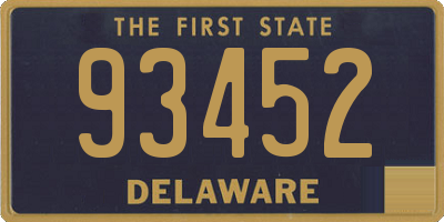 DE license plate 93452