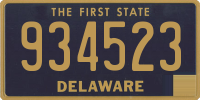 DE license plate 934523