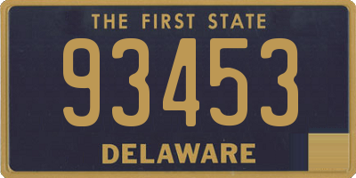 DE license plate 93453