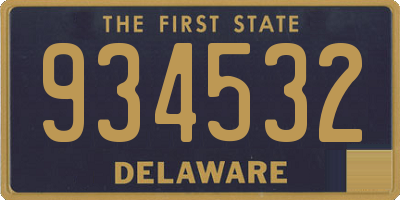 DE license plate 934532