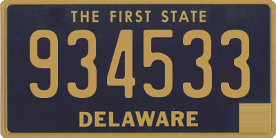 DE license plate 934533
