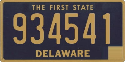 DE license plate 934541