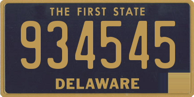 DE license plate 934545