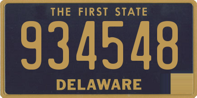 DE license plate 934548