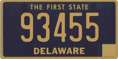 DE license plate 93455