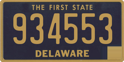 DE license plate 934553