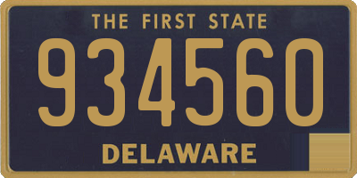 DE license plate 934560