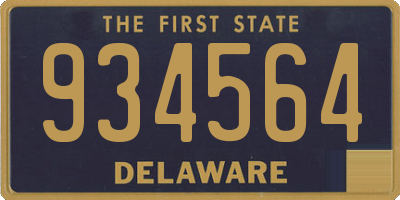DE license plate 934564